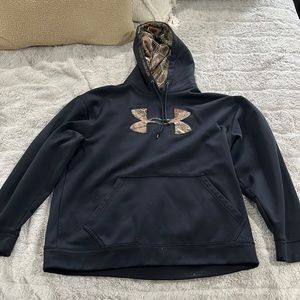 Black/Camo Print Hoodie